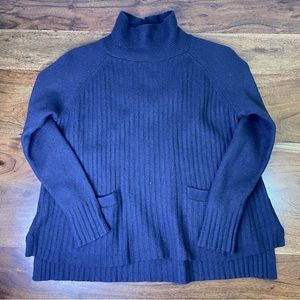 Toad & Co XS Lambswool Blend Ribbed Sweater Navy